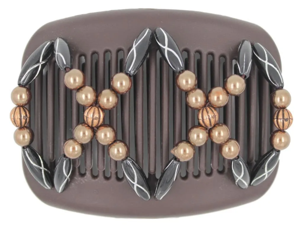African Butterfly Hair Comb - Dalena Brown 100