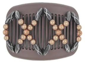 African Butterfly Hair Comb - Dalena Brown 100
