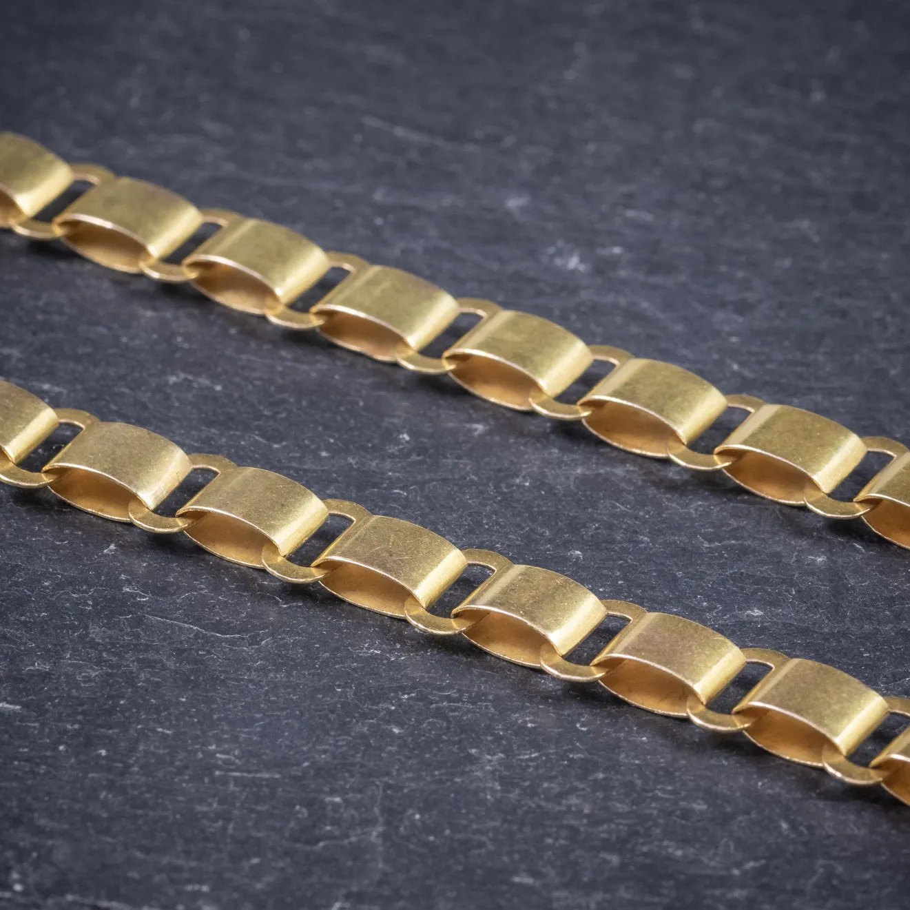 Antique Victorian Locket Collar Solid 15Ct Gold Necklace Circa 1900