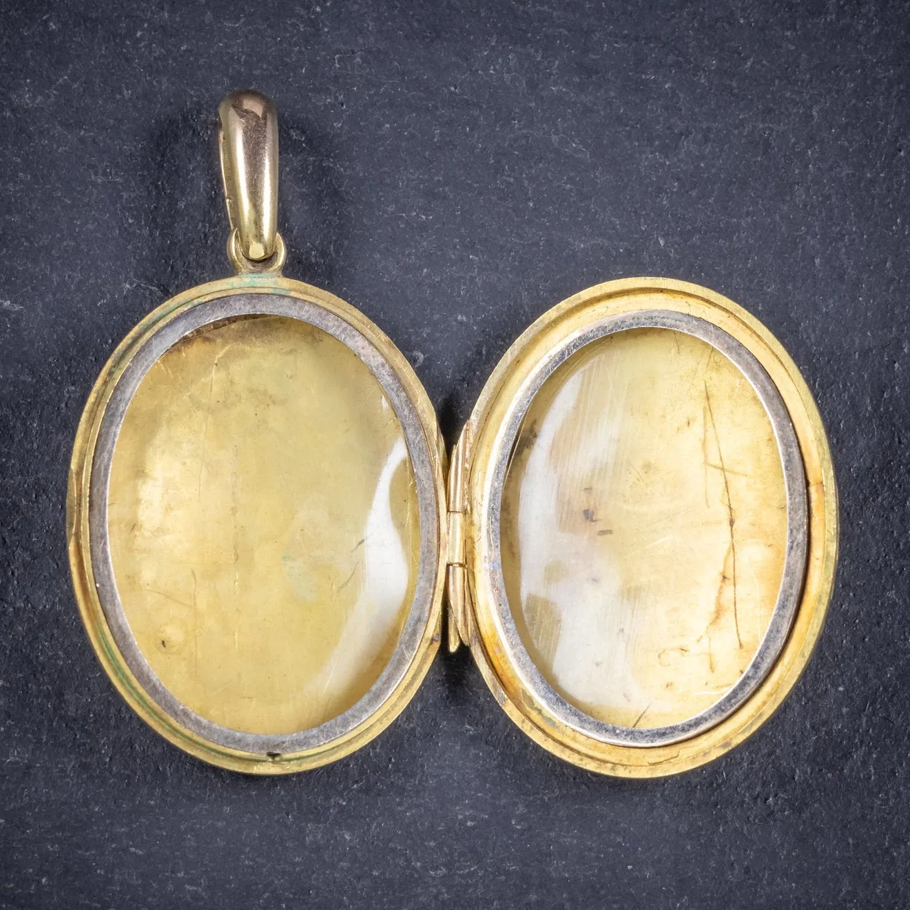 Antique Victorian Locket Collar Solid 15Ct Gold Necklace Circa 1900