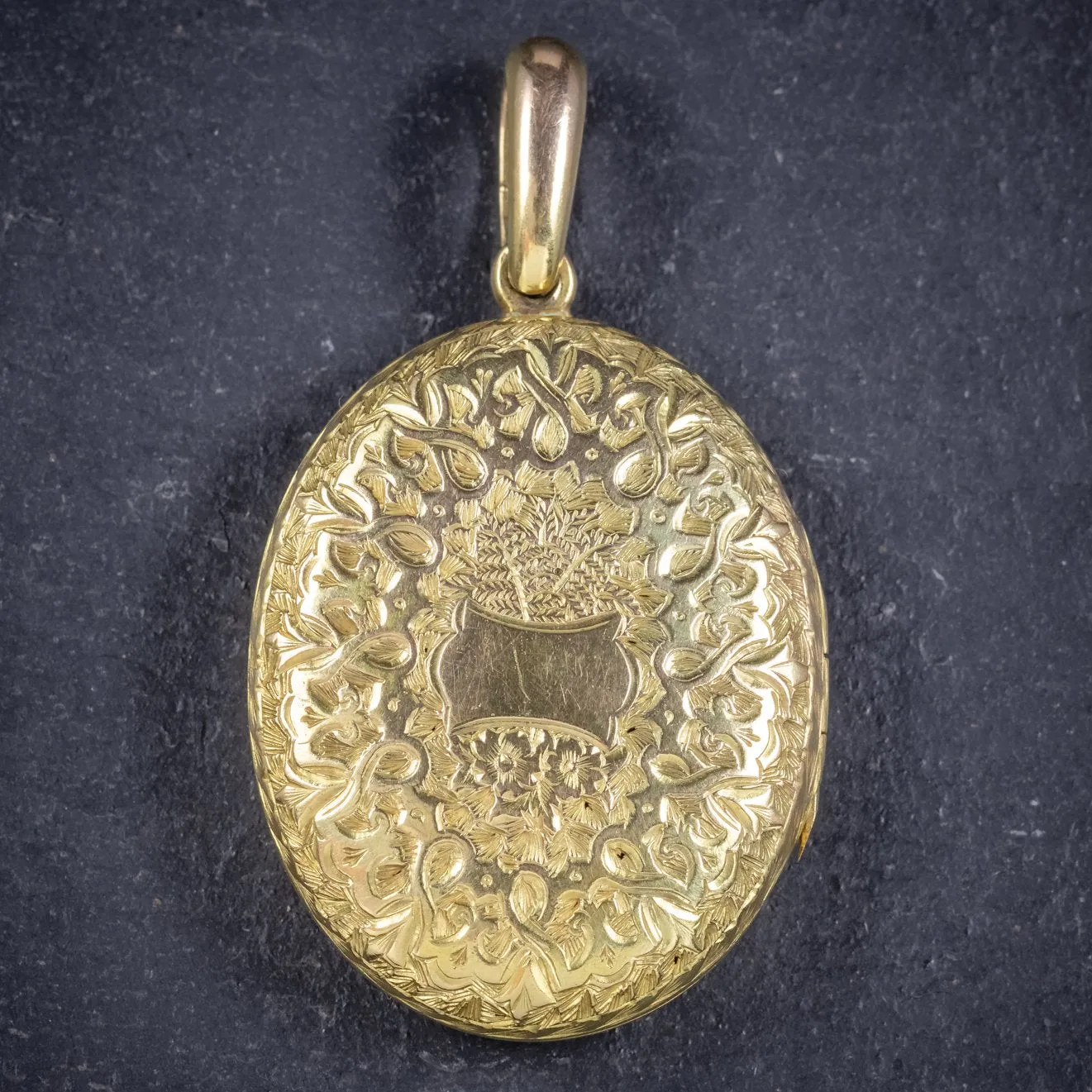 Antique Victorian Locket Collar Solid 15Ct Gold Necklace Circa 1900