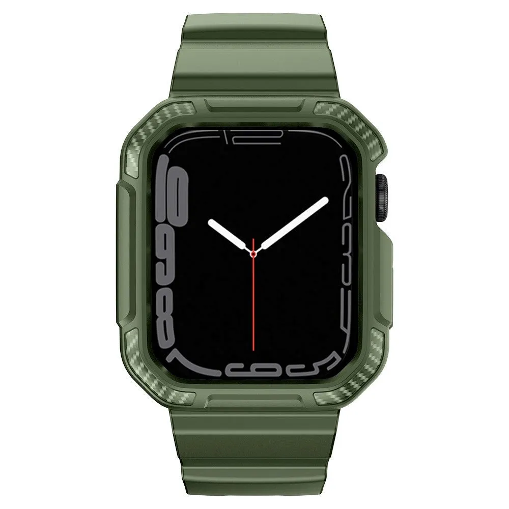 Apple Watch (38/40/SE/41MM) Plastik Cover og Rem - Grøn