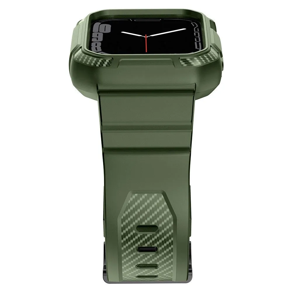 Apple Watch (38/40/SE/41MM) Plastik Cover og Rem - Grøn