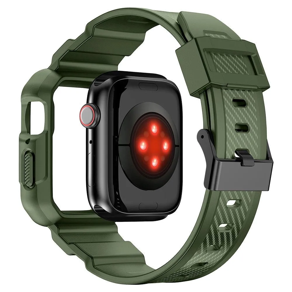 Apple Watch (38/40/SE/41MM) Plastik Cover og Rem - Grøn