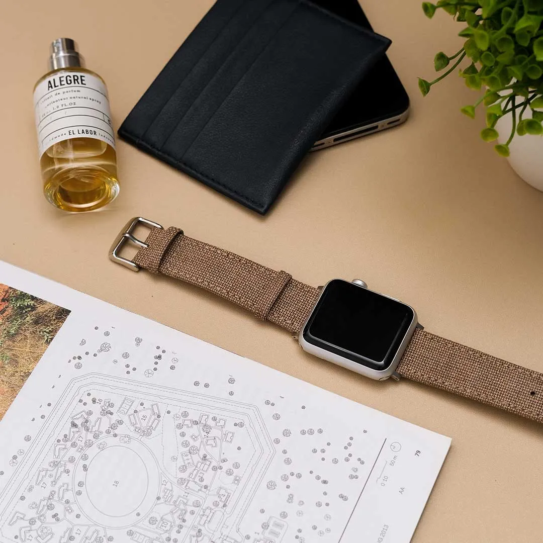 Apple Watch TAN solid weave effect