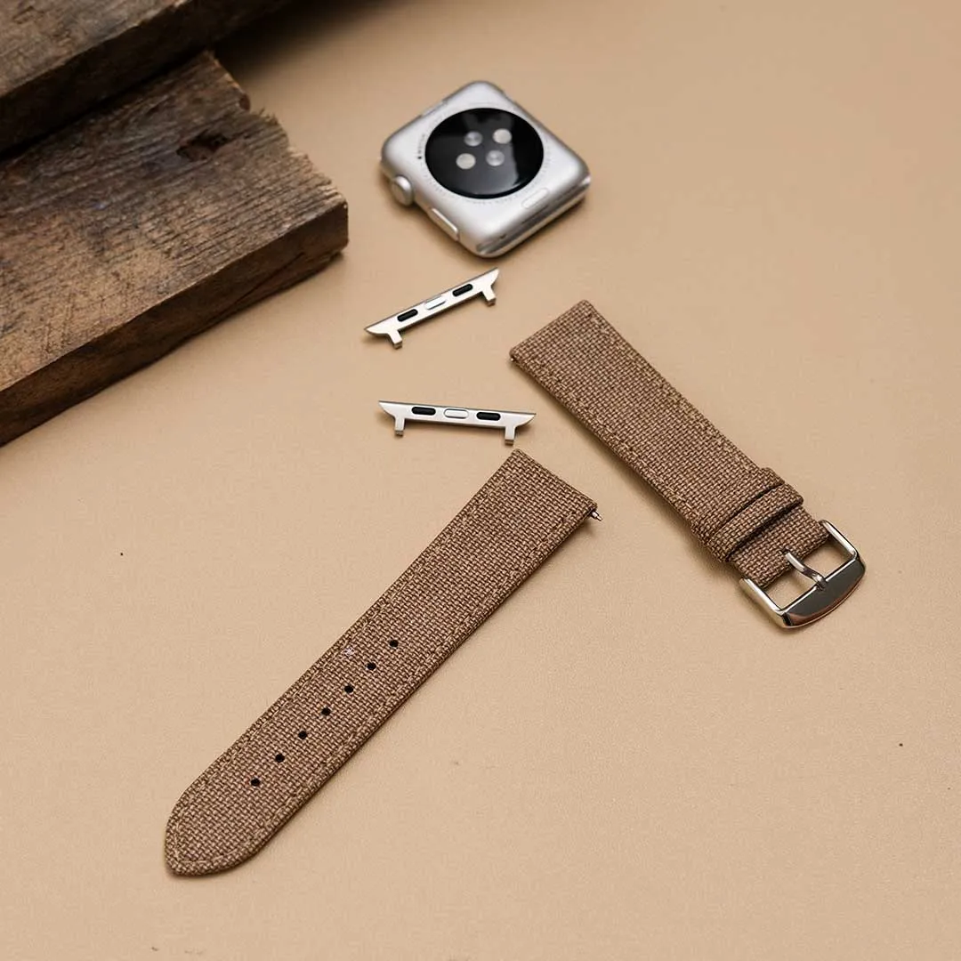 Apple Watch TAN solid weave effect