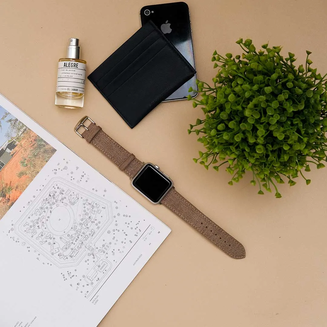 Apple Watch TAN solid weave effect