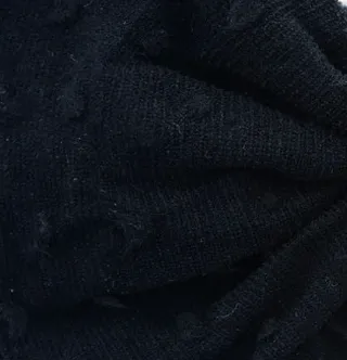 BBB Pattern Knot Headband in Black / Black dot