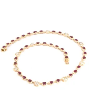 Burmese Ruby and Diamond Riviera Necklace