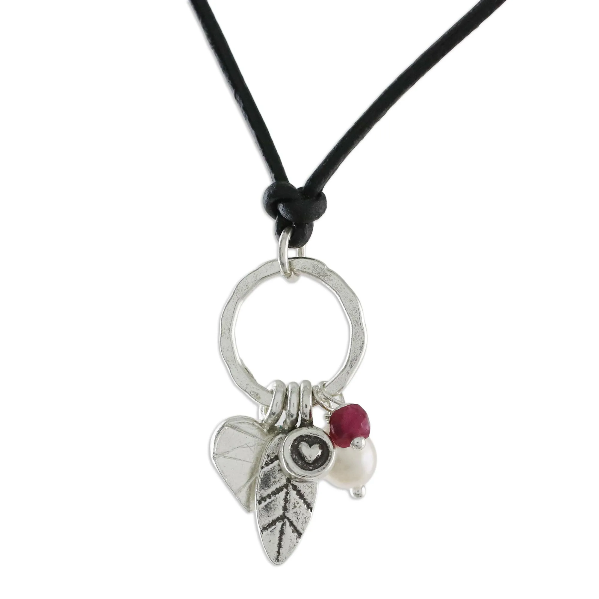 Charms of Love Sterling Silver Necklace