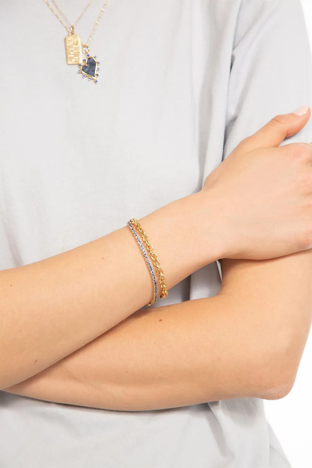 Classic Blue Sapphire Tennis Bracelet