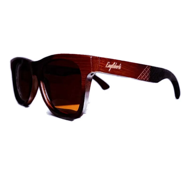 Crimson Wood Shades: Tea Polarized with Bamboo Case