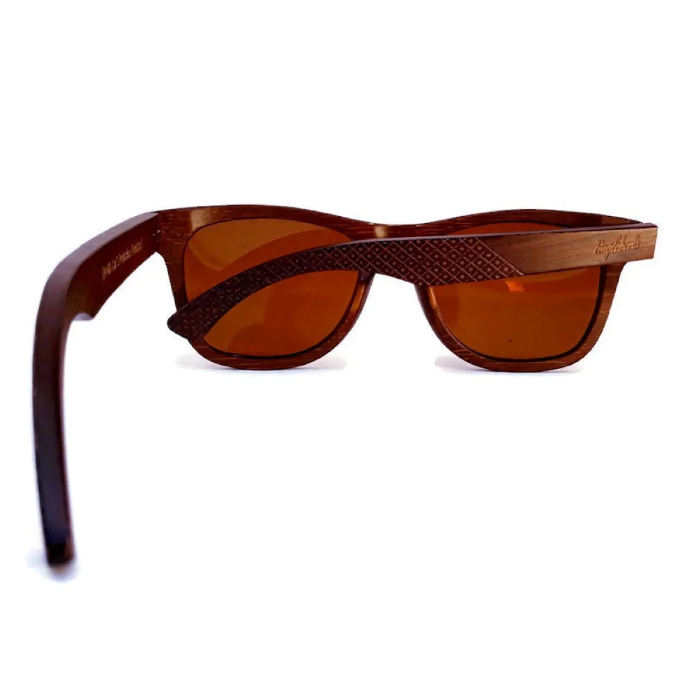 Crimson Wood Shades: Tea Polarized with Bamboo Case