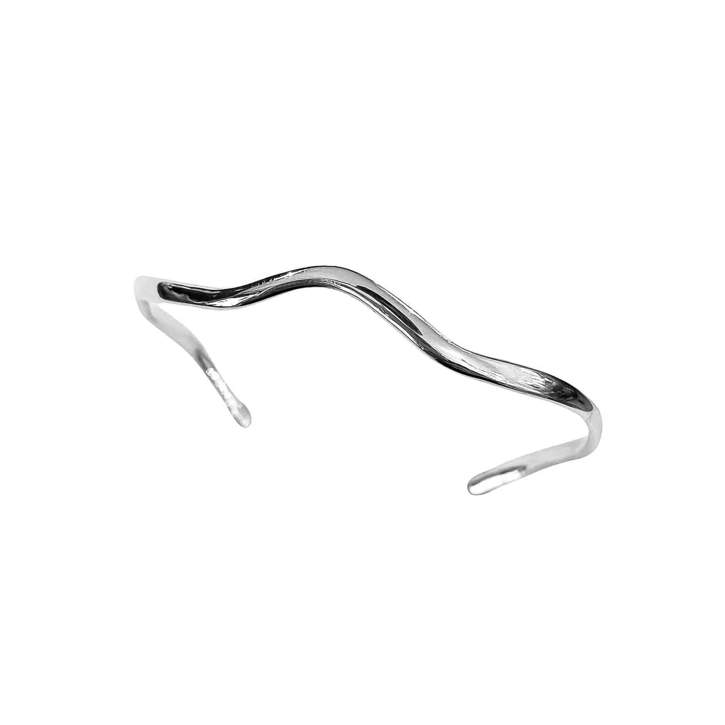 Curves gold plated silver bracelet
