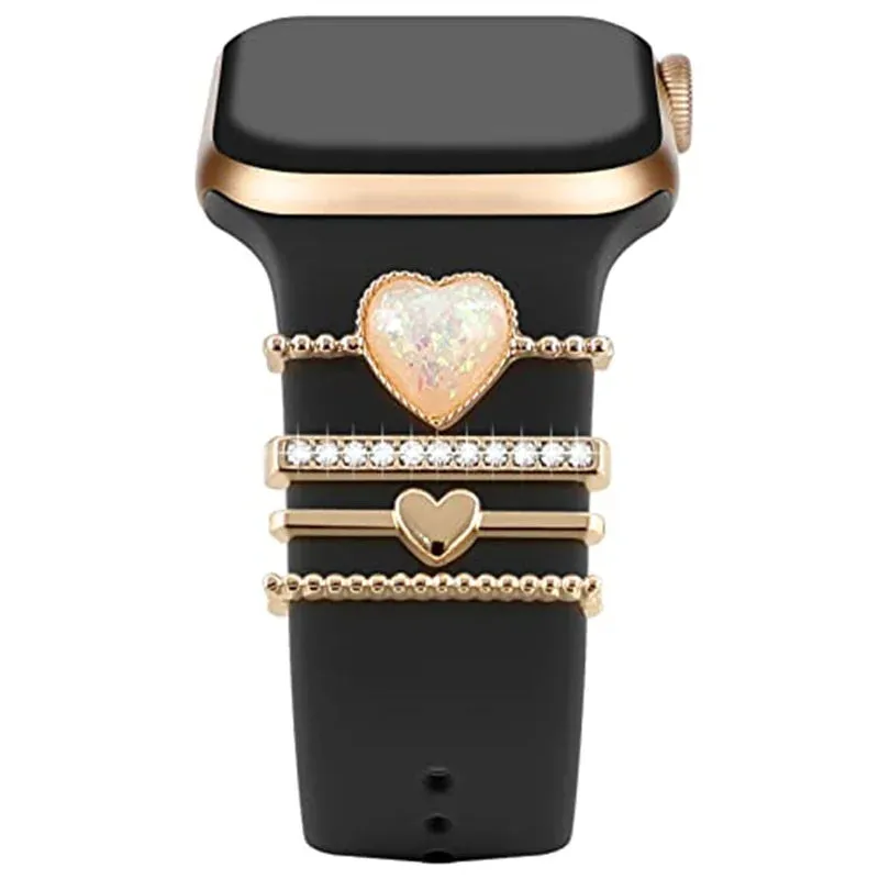 Decoration For Apple watch band 8 7 6 5 3 se Diamond Jewelry Charms Accessories samsung/Huawei watchstrap 20/22mm watch Bracelet