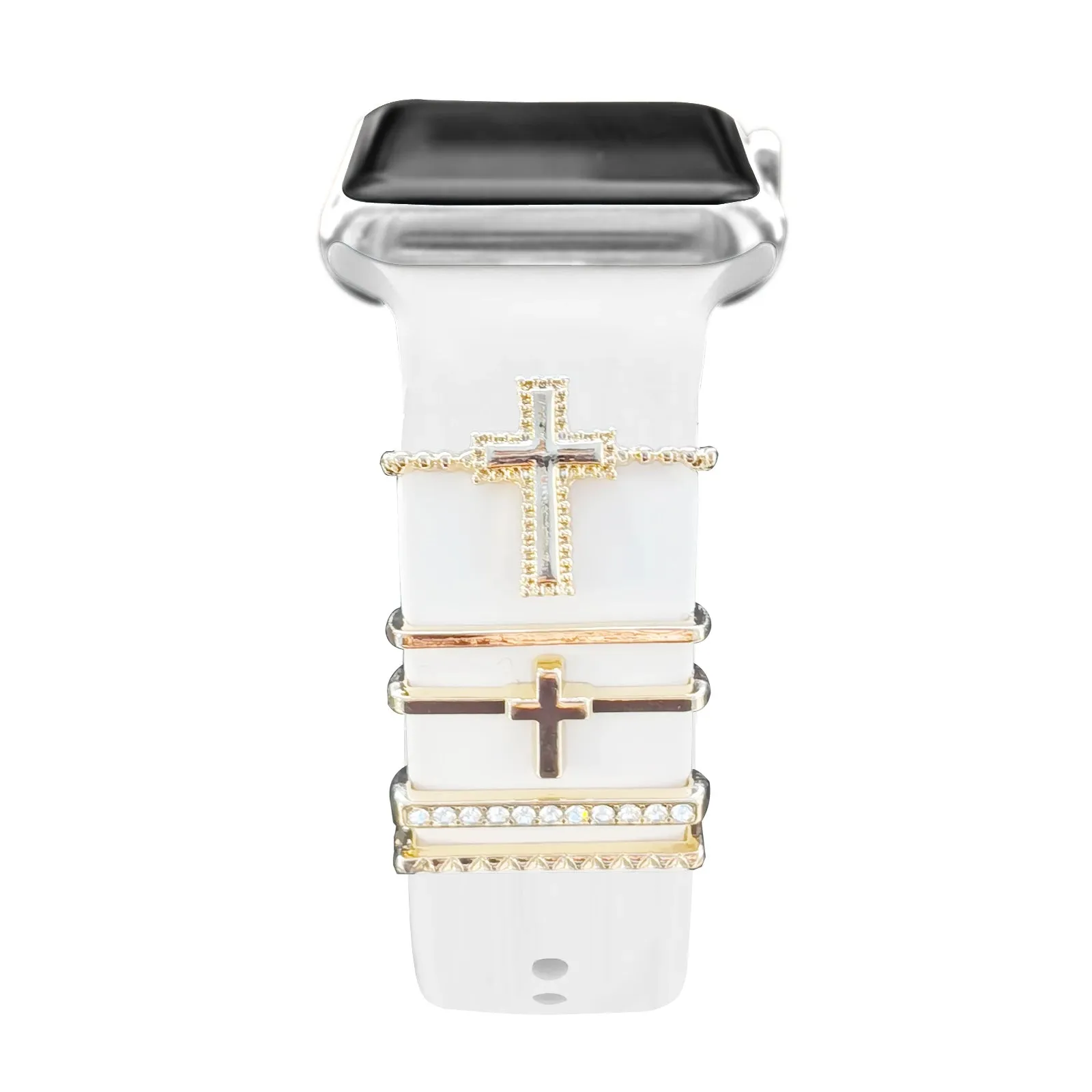 Decoration For Apple watch band 8 7 6 5 3 se Diamond Jewelry Charms Accessories samsung/Huawei watchstrap 20/22mm watch Bracelet