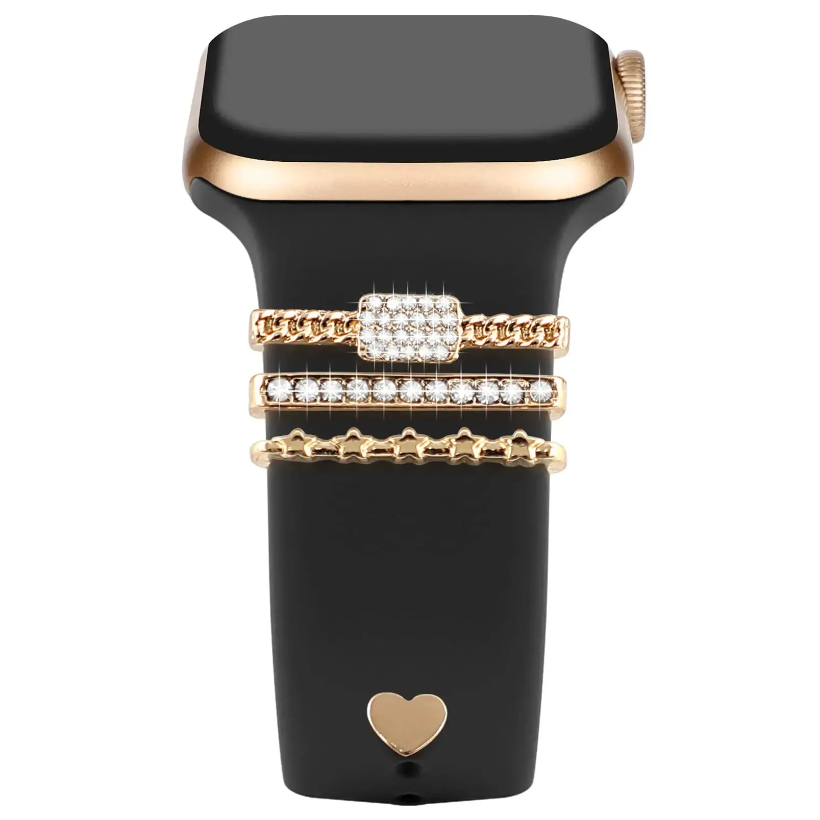 Decoration For Apple watch band 8 7 6 5 3 se Diamond Jewelry Charms Accessories samsung/Huawei watchstrap 20/22mm watch Bracelet