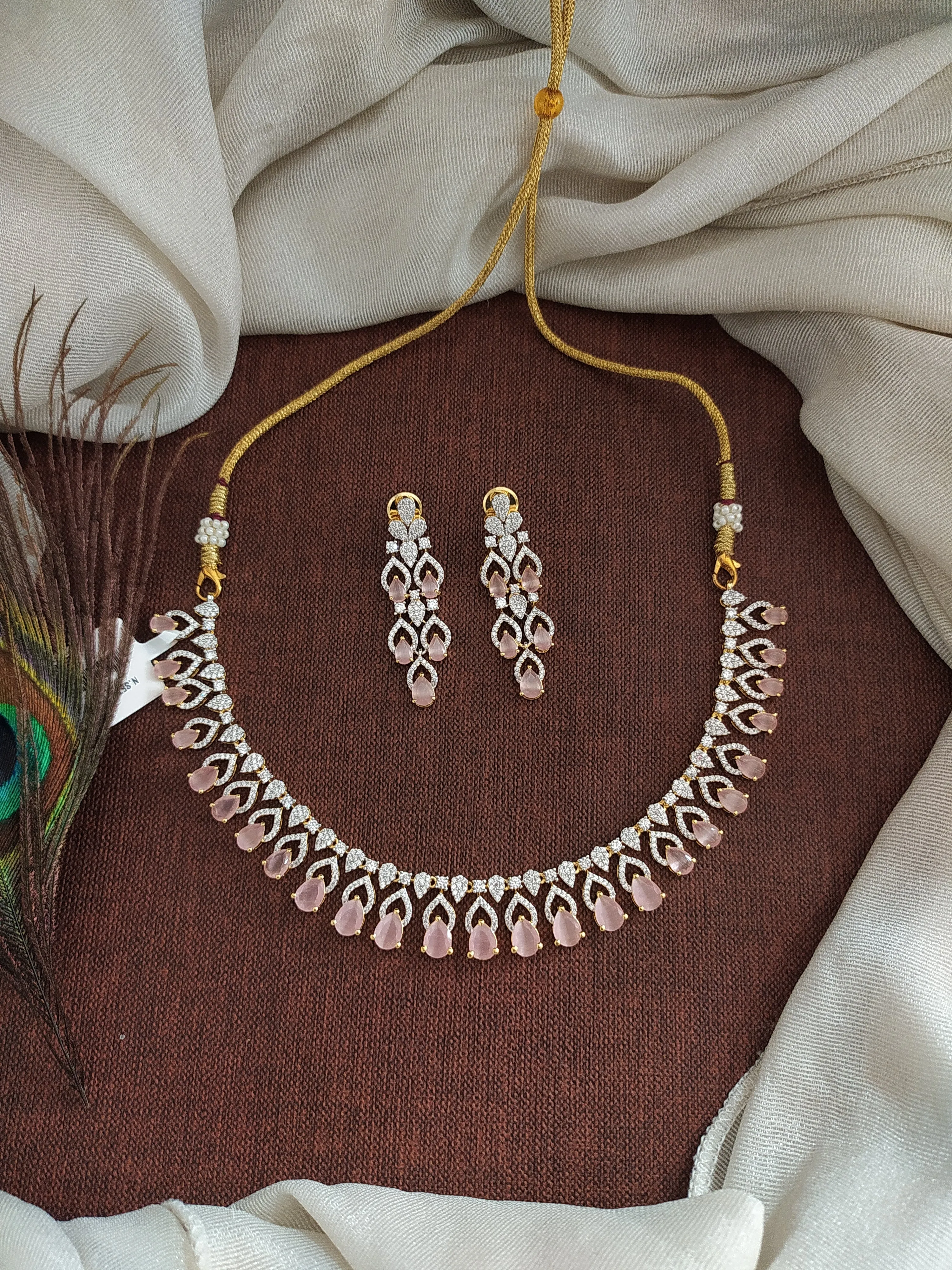 Elegant Design Gold & Silver Plated Necklace Set
