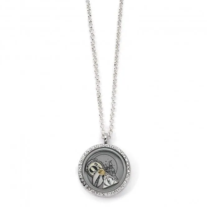 Floating Charm Locket Necklace with 3 charms