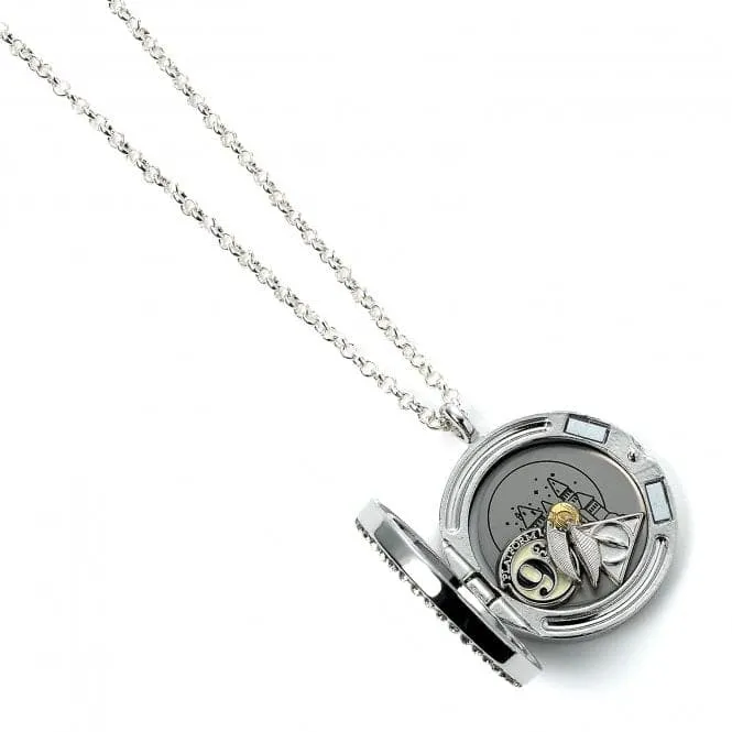 Floating Charm Locket Necklace with 3 charms