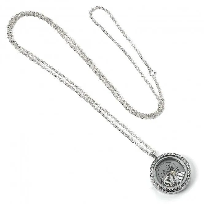 Floating Charm Locket Necklace with 3 charms