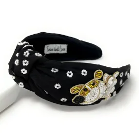 Hand Beaded Dog Lover Knot Headband