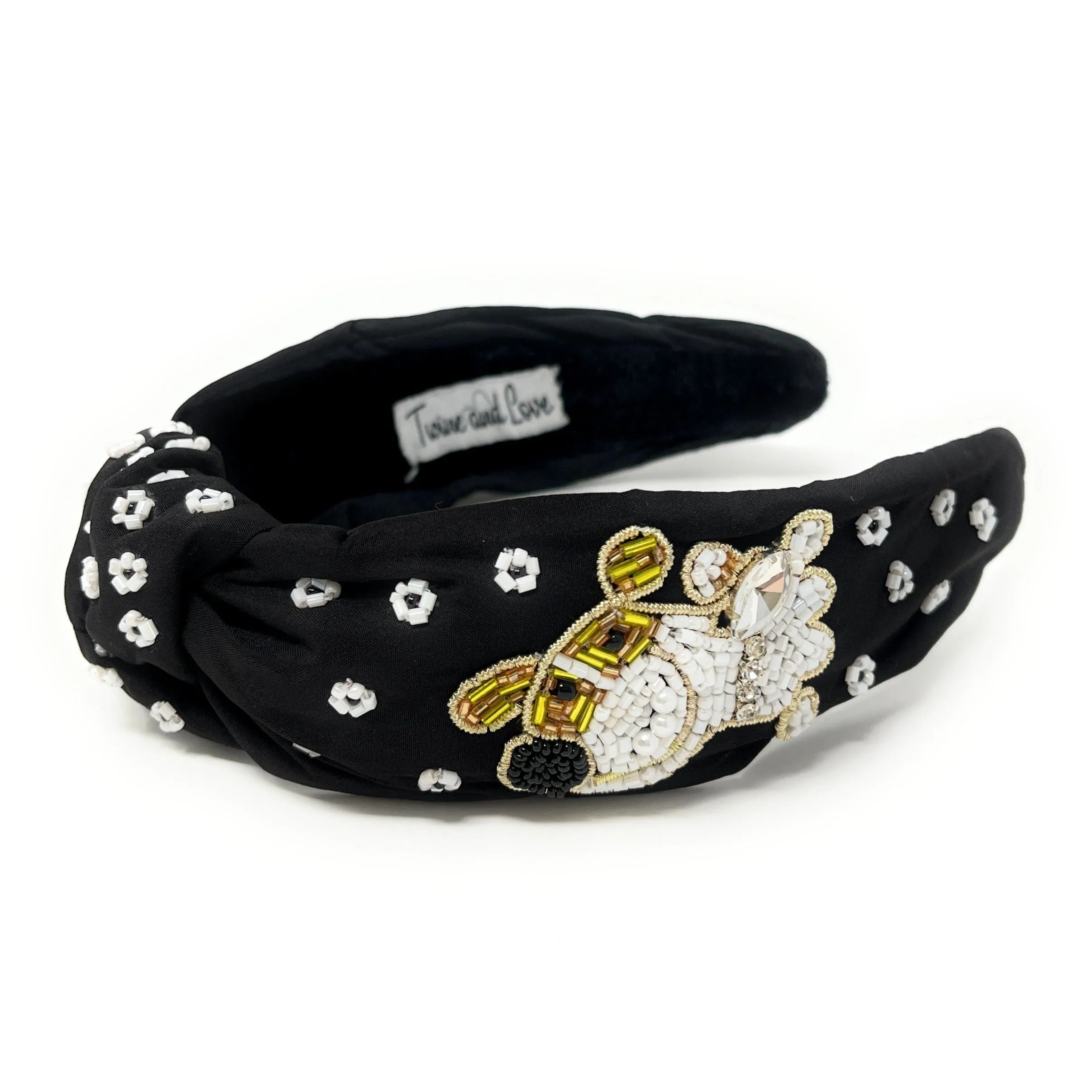 Hand Beaded Dog Lover Knot Headband