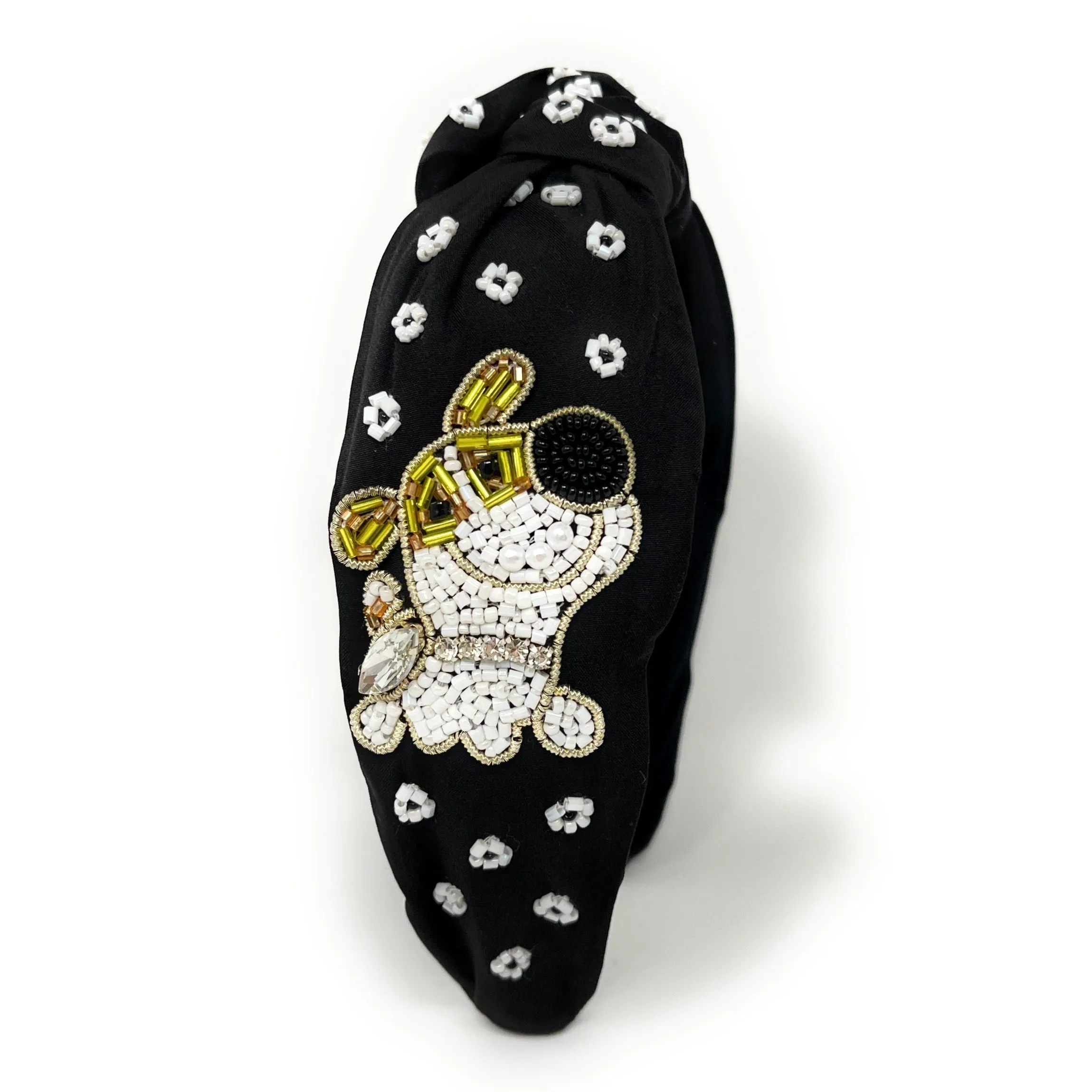 Hand Beaded Dog Lover Knot Headband
