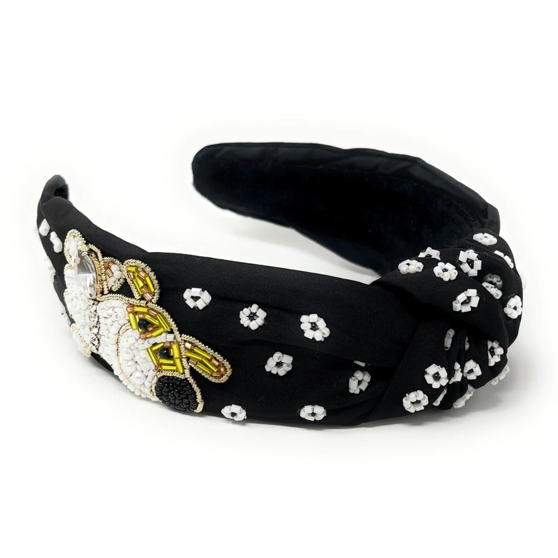 Hand Beaded Dog Lover Knot Headband