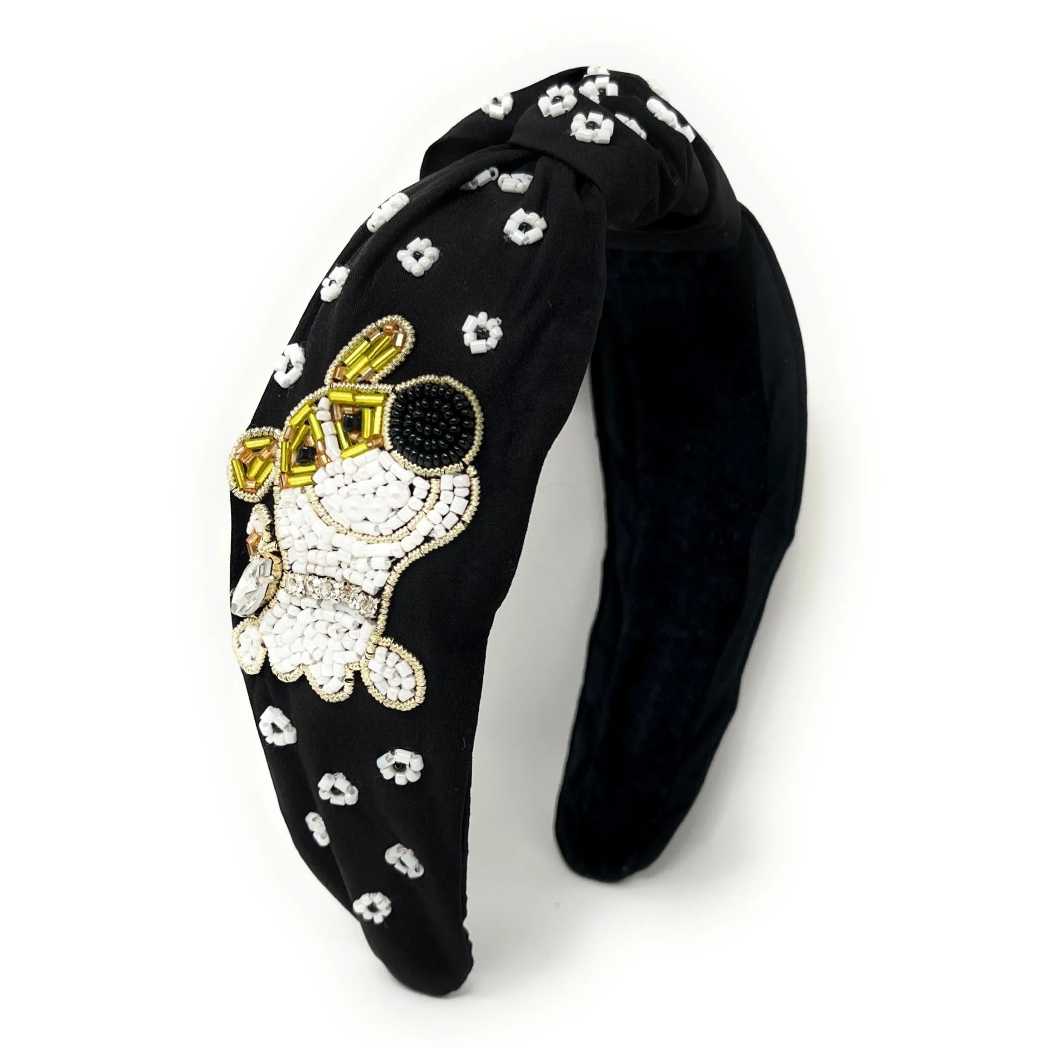 Hand Beaded Dog Lover Knot Headband