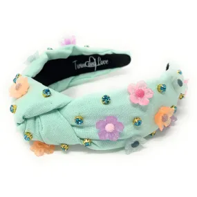 Hand Sewn Kaia Jeweled Knot Headband