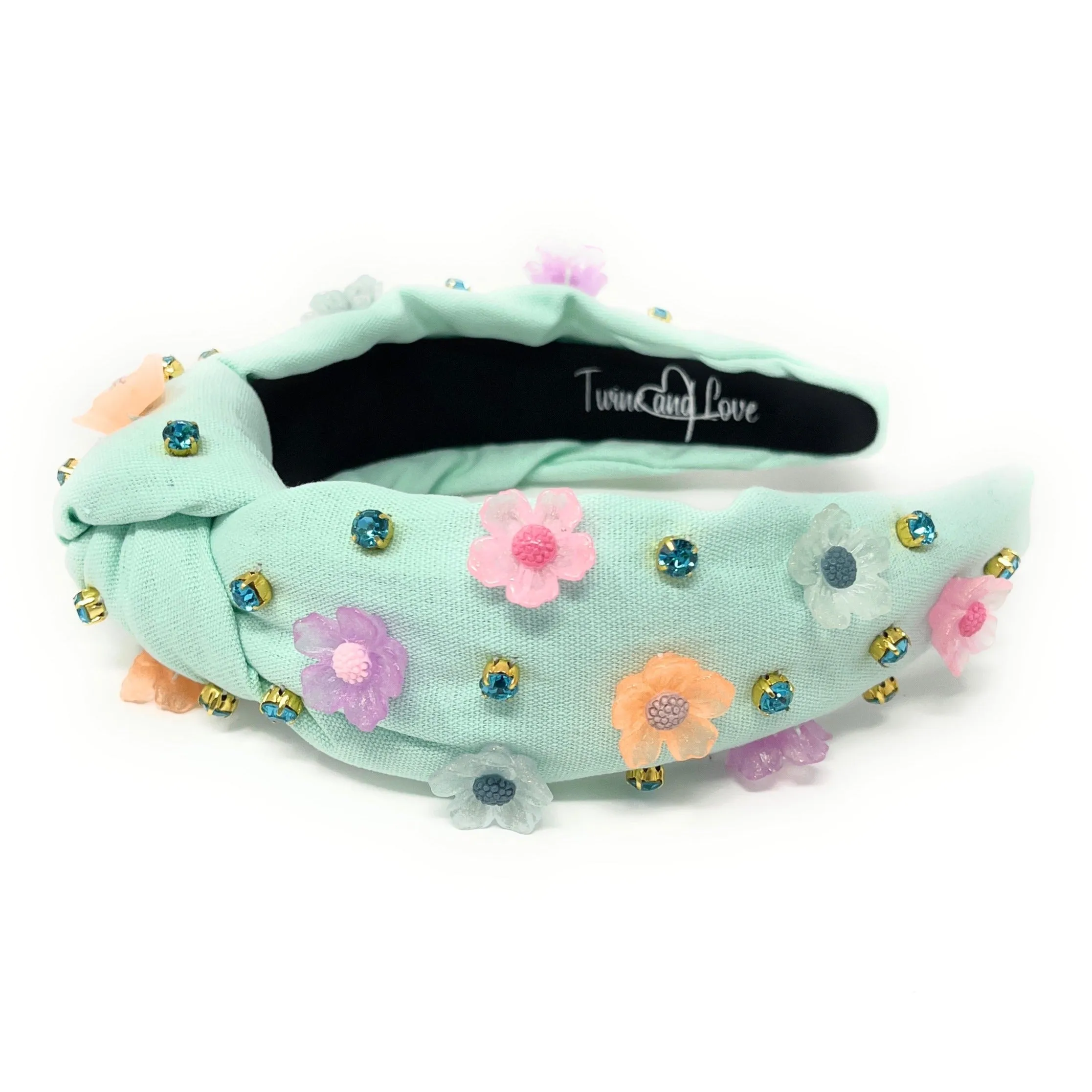Hand Sewn Kaia Jeweled Knot Headband