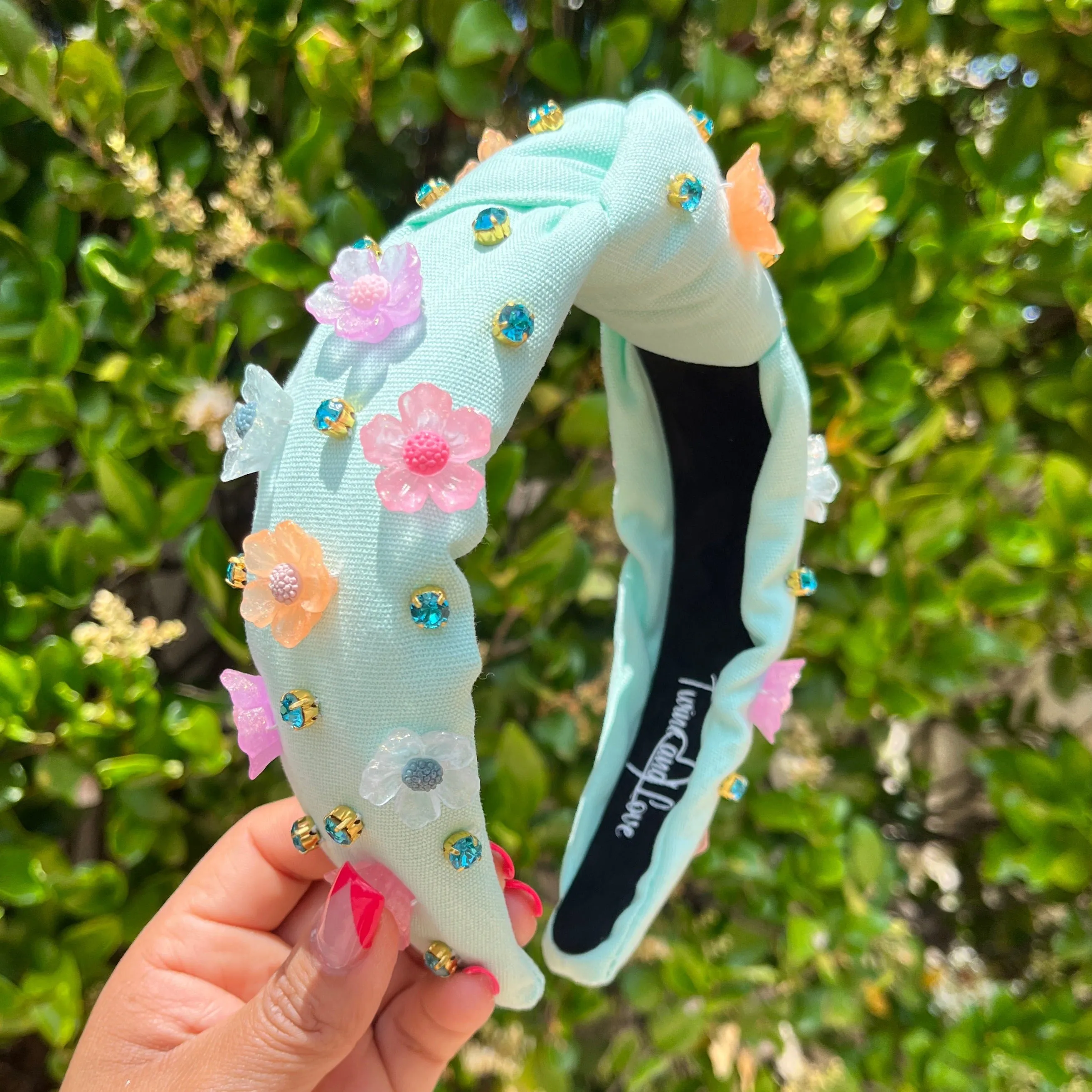 Hand Sewn Kaia Jeweled Knot Headband