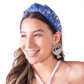 Hanukkah Jeweled Knot Headband