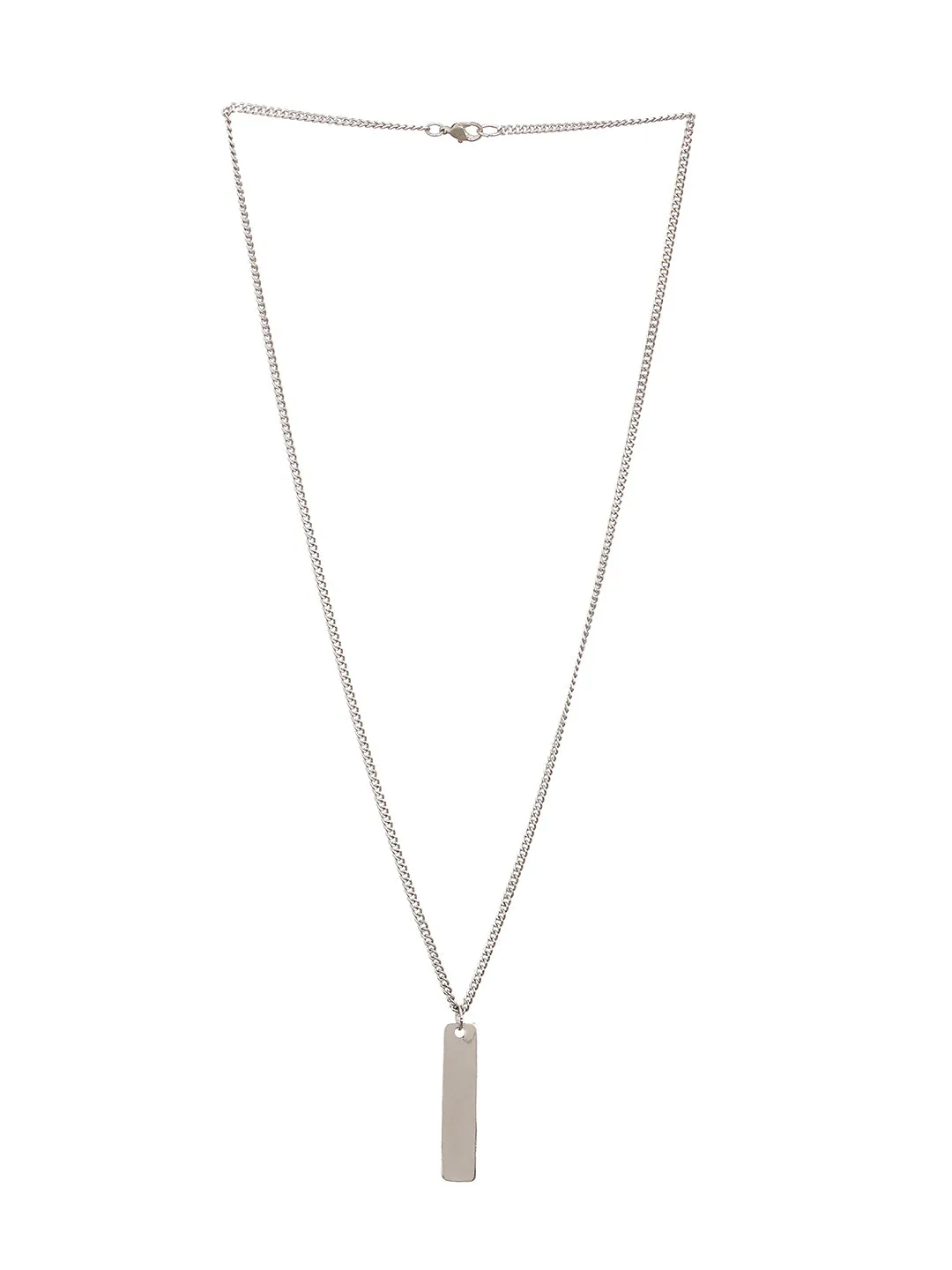 Men Silver-Toned Silver-Plated Necklace
