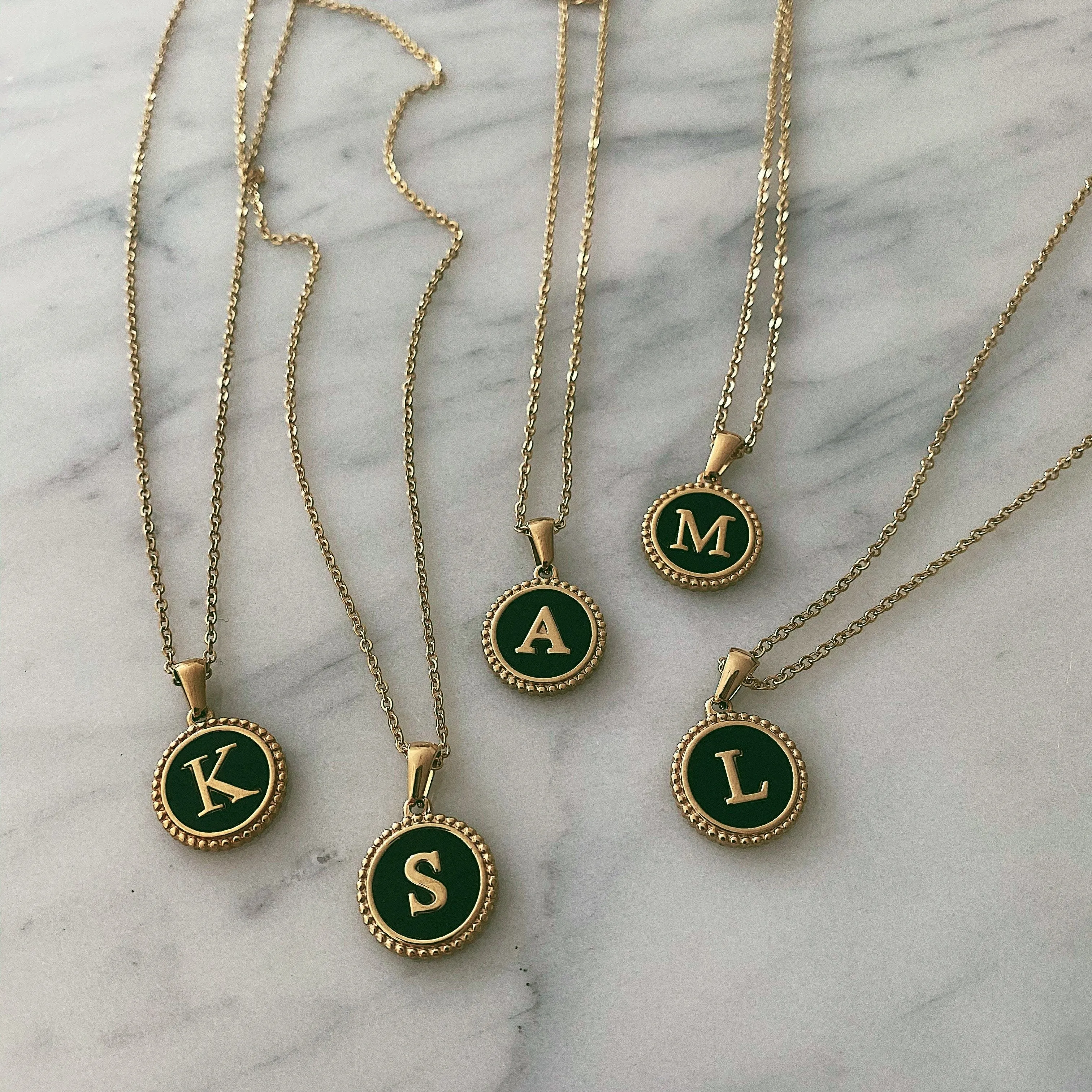 Noire Initial Necklace