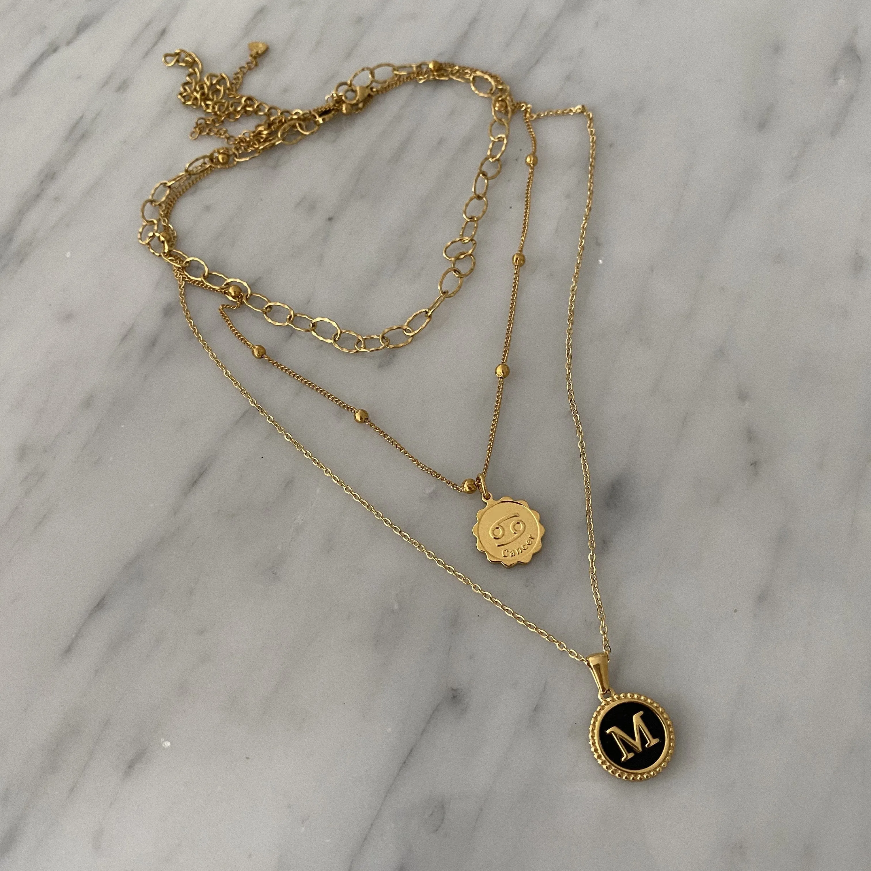 Noire Initial Necklace