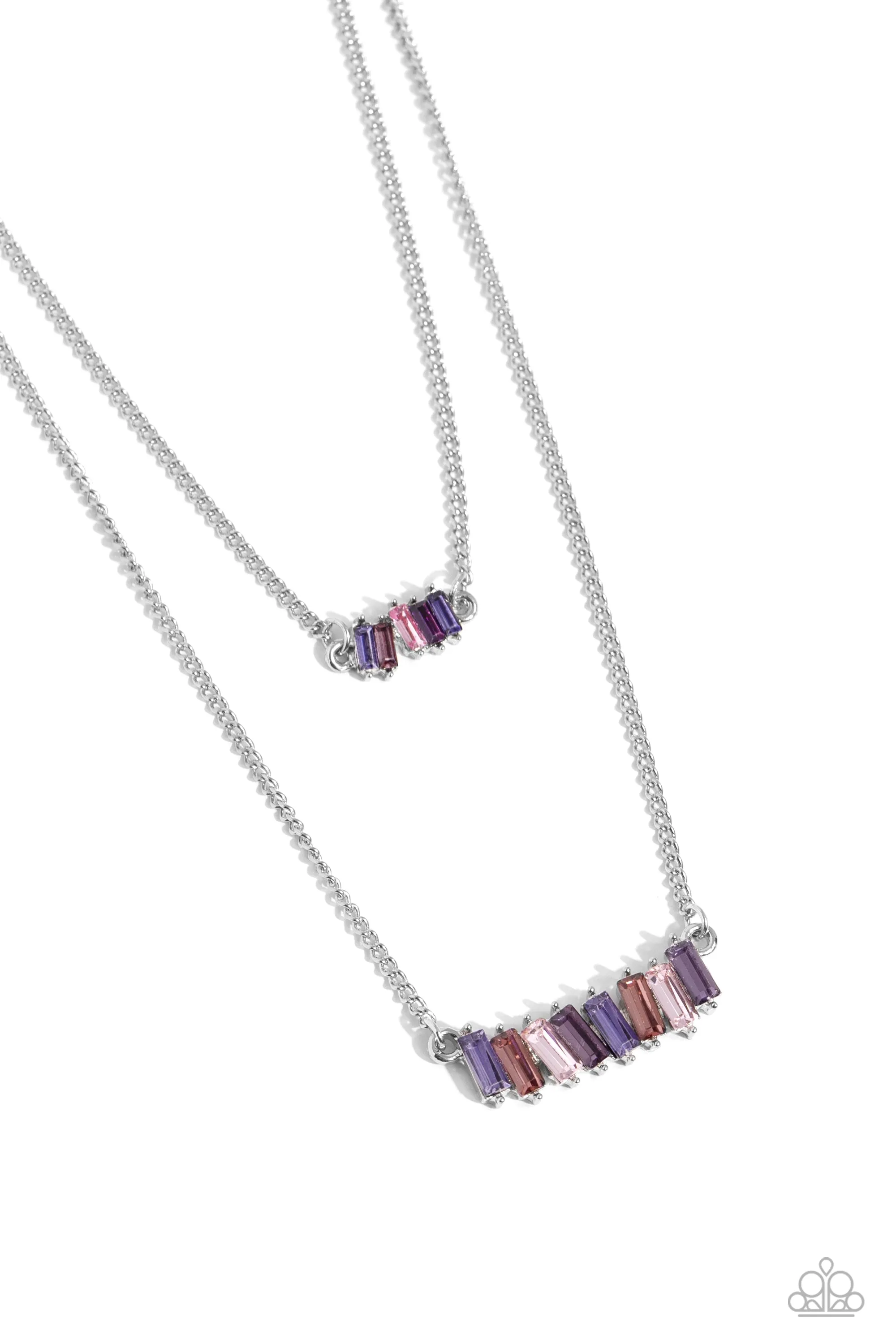 Open Door Jewelry - Easygoing Emeralds - Purple Necklace - Paparazzi Accessories