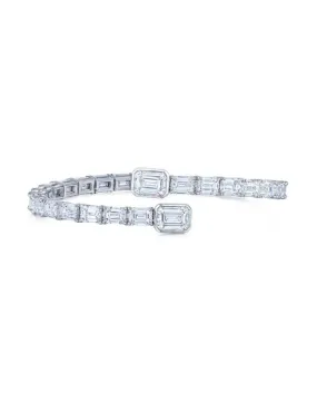 Orbit Bangle with Emerald Cut Diamonds