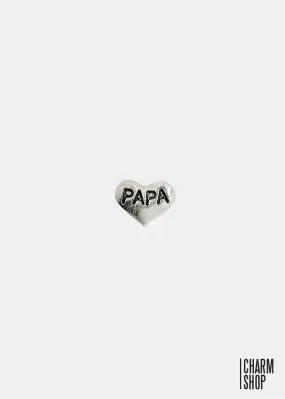 Papa Heart Locket Charm