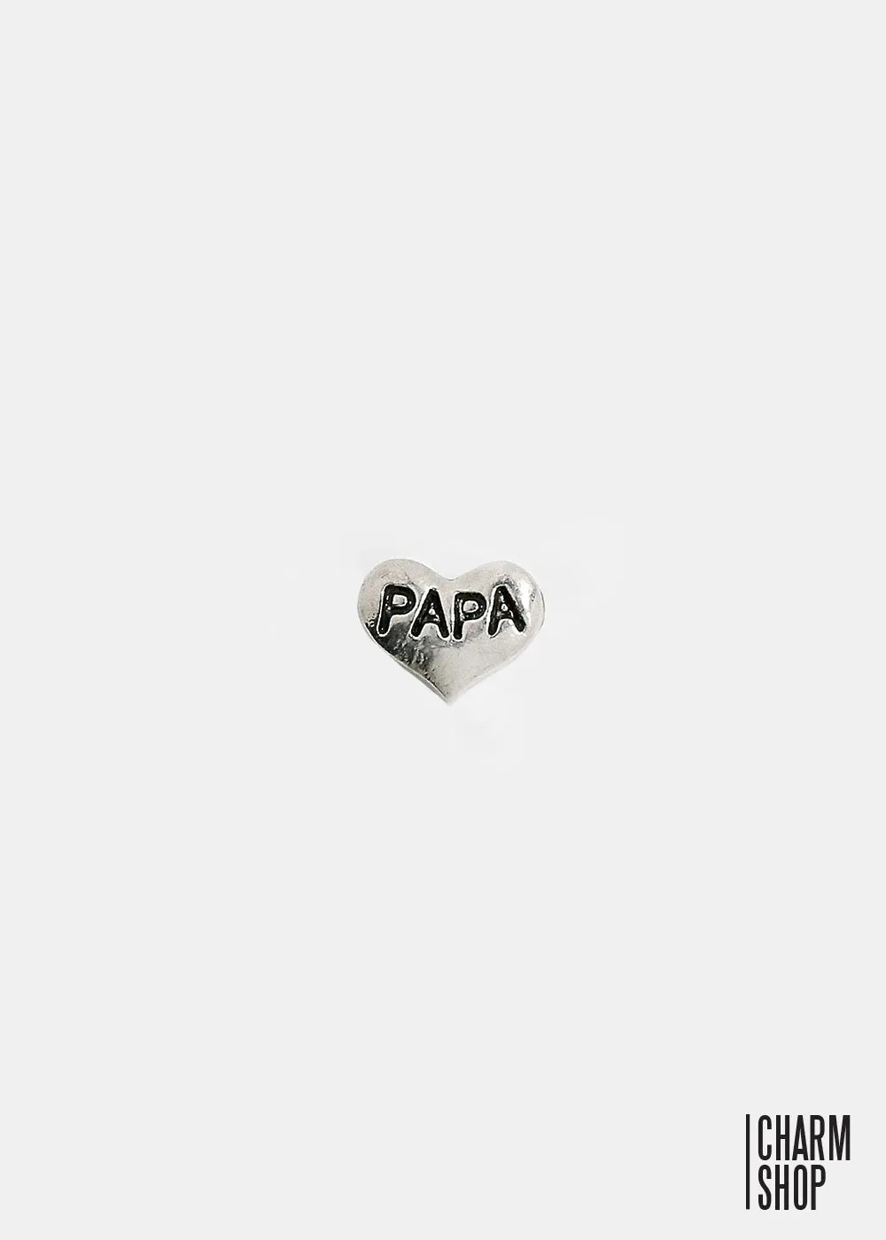 Papa Heart Locket Charm
