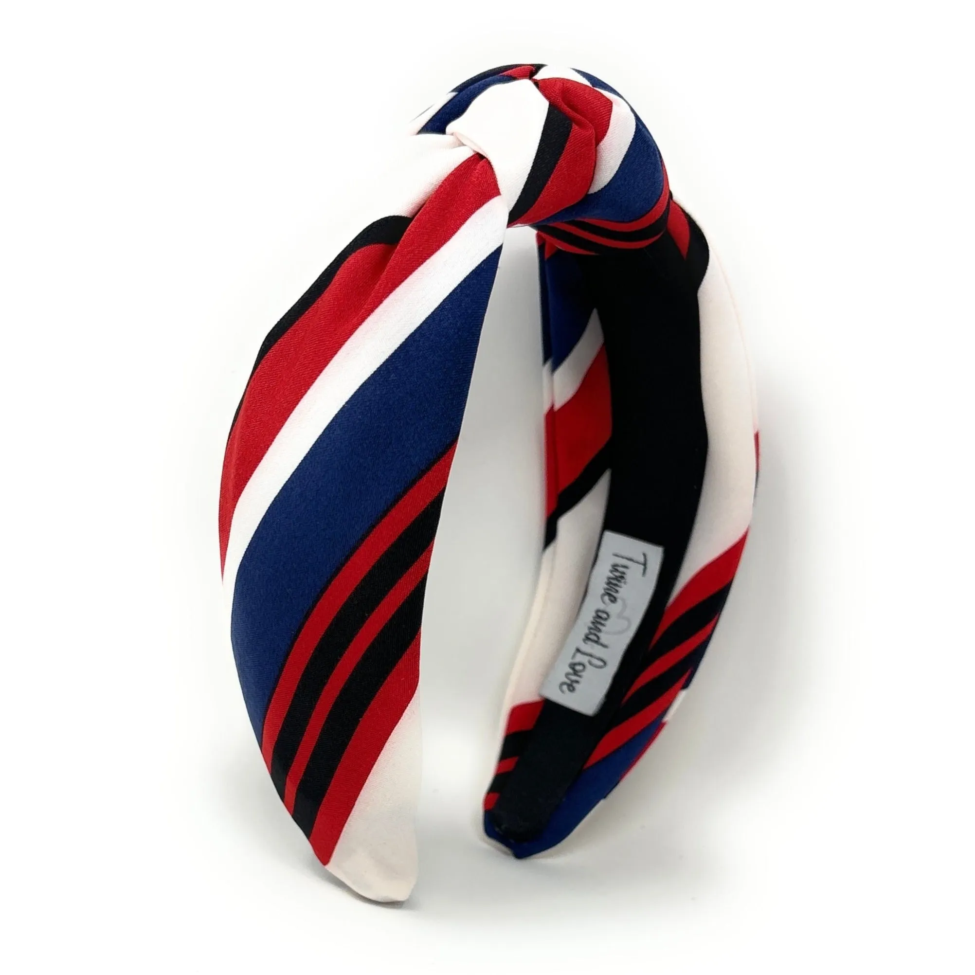 Red Blue White Top Knot Headband