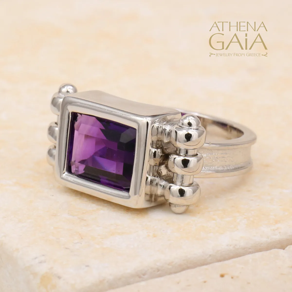Shadow and Light Large Stone Ring