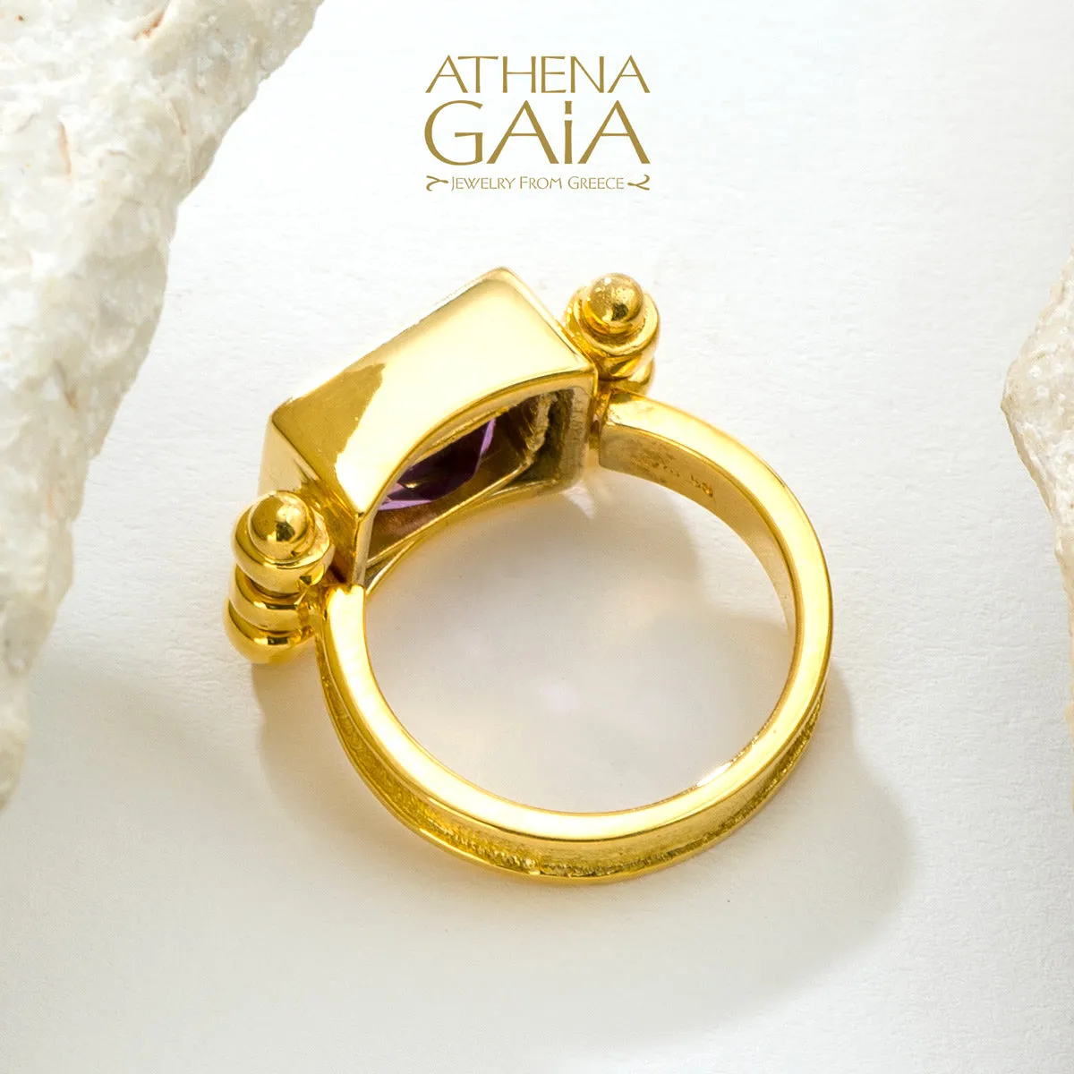 Shadow and Light Large Stone Ring