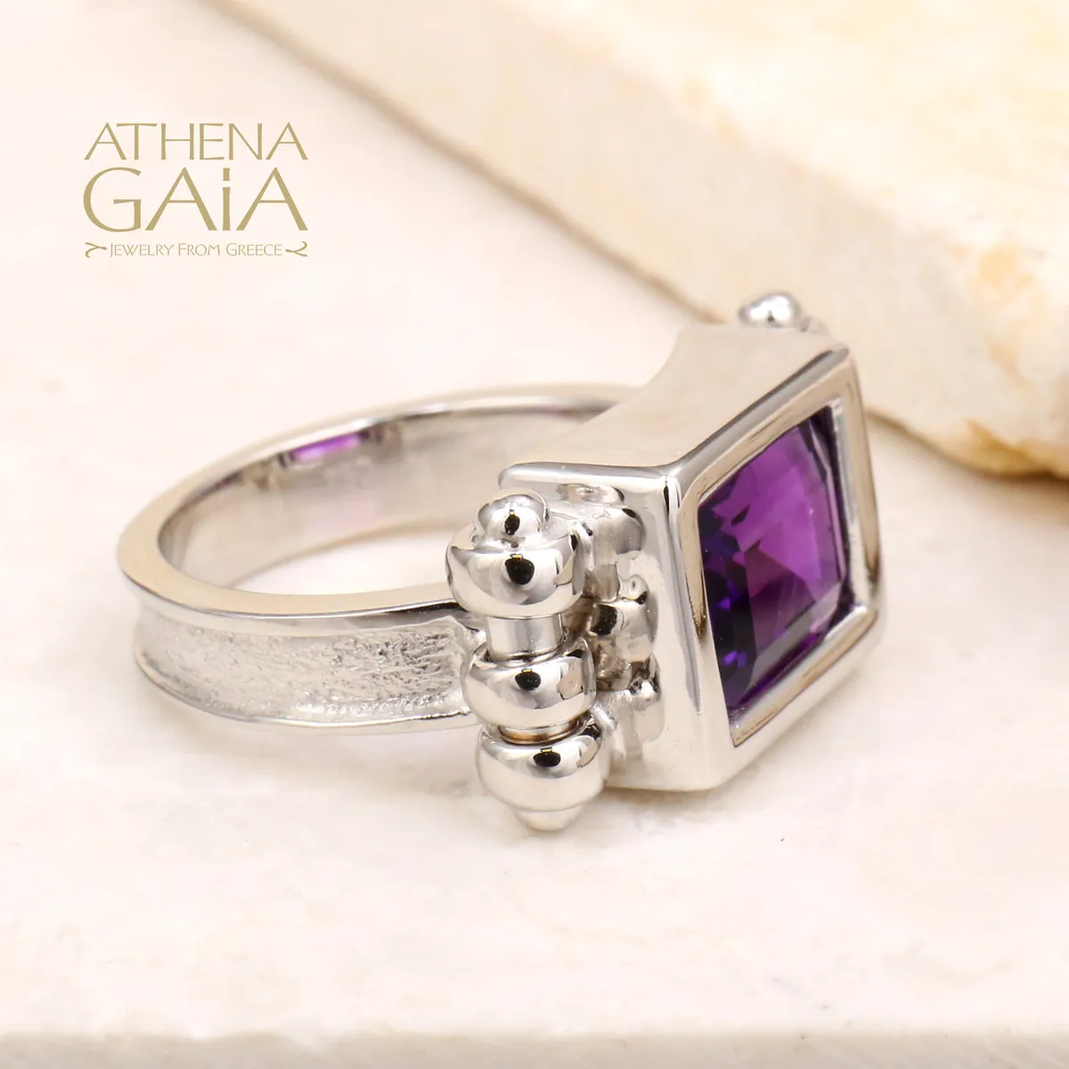 Shadow and Light Large Stone Ring