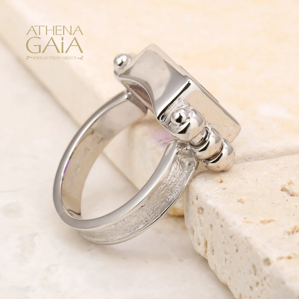 Shadow and Light Large Stone Ring