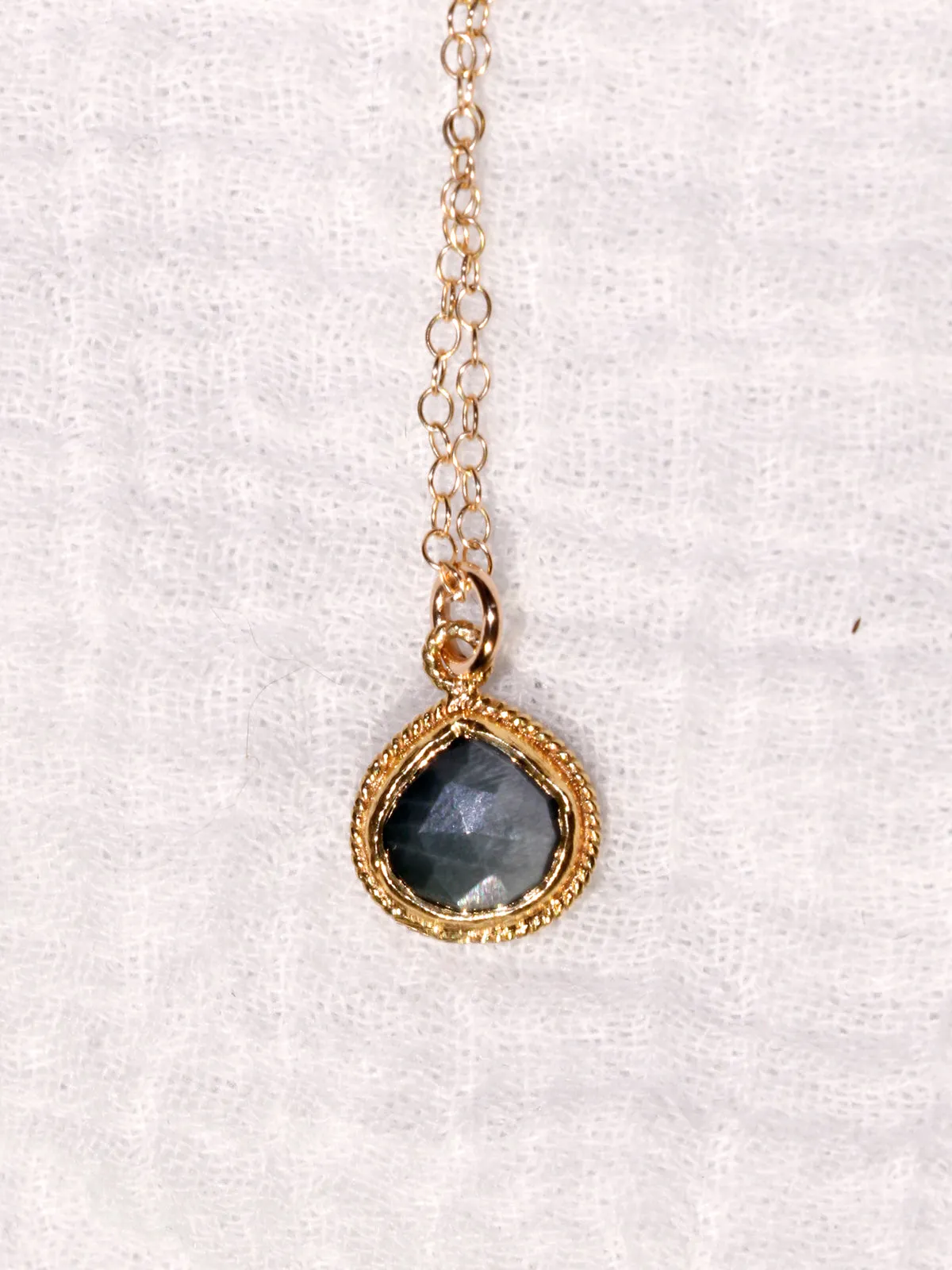 Susan Rifkin Gold Ornate Charm Necklace - Teardrop (Multiple Colors!)