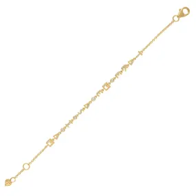 Tiny Diamond Letters Bracelet