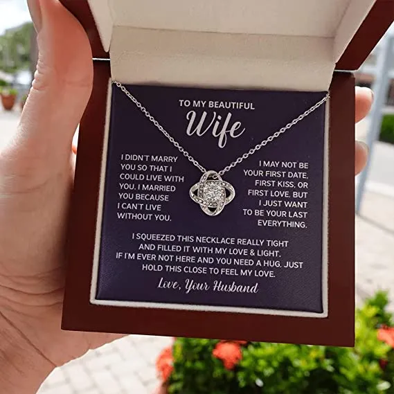 Wife Necklace Gifts From Husband, Valentine's day gift for wife, Anniversary Jewelry For Wife, Wife Birthday Gifts