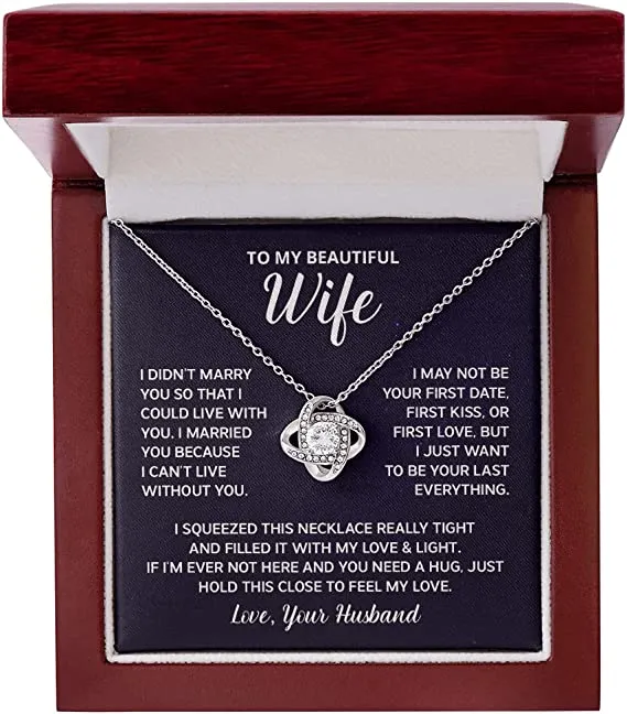 Wife Necklace Gifts From Husband, Valentine's day gift for wife, Anniversary Jewelry For Wife, Wife Birthday Gifts
